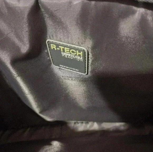 VINTAGE Kenneth Cole Reaction Laptop Bag Briefcase Messenger Genuine Leather BLK - Picture 5 of 8